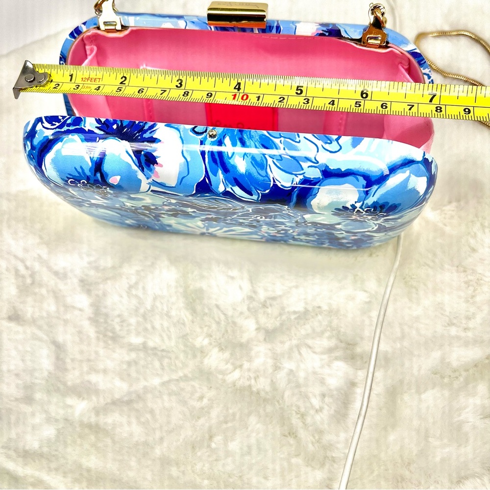 Lilly Pulitzer Catch N Keep Hard Shell Clutch Coastal Blue - Picture 15 of 15